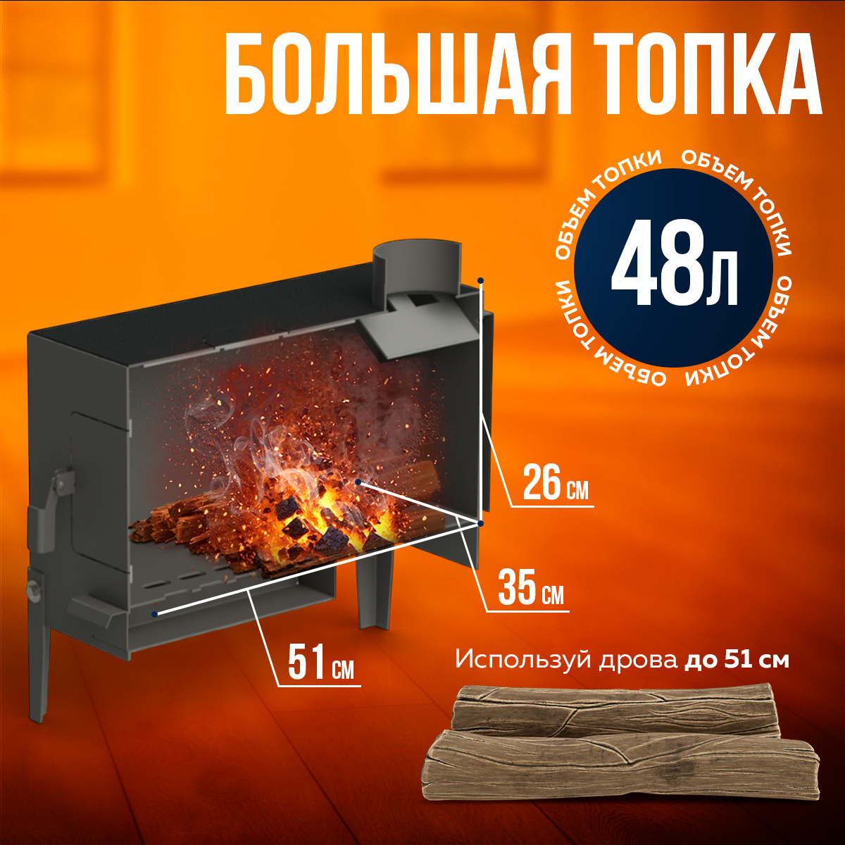 ПЕЧЬМАСТЕР ПЕЧЬ БУРЖУЙКА КОМФОРТ ПЛЮС 100